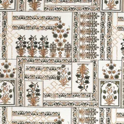 CLOTHOLOGY White Ethnic Pure Cotton 180 TC King Bedsheet & 2 Pillow Covers-108 x90Inch image 2