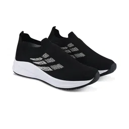 SZN Men Black & White Mesh Shoes image 2