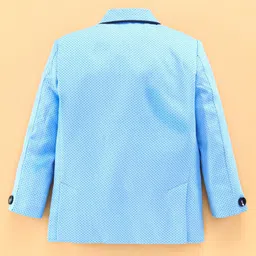 Robo Fry Full Sleeves Blazer Dots Print - Blue image 2
