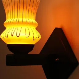 SOMIL White & Orange Printed Glass Wall Lamp-picture-26