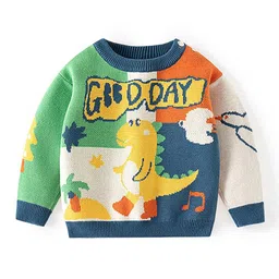 LULU & SKY Boys Typography Printed Pullover-picture-16