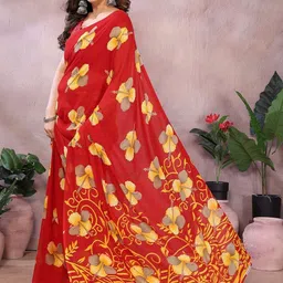 STYLETONE Floral Poly Georgette Saree image 2