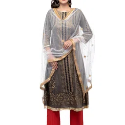 A R SILK DUPATTA HUB Embroidered Beads And Stones Net Dupatta-picture-17