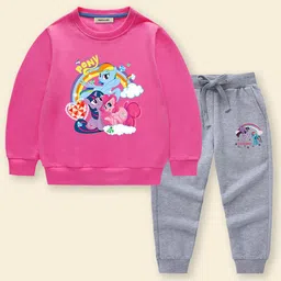 INCLUD Girls Cartoon Characters Printed Sweatshirt with Jogger Set-picture-35