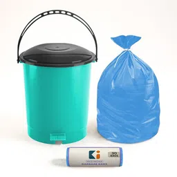 HOMESTIC Green Round Odour-Free Pedal Dustbin With Roll Garbage Bags - 10 L-picture-16