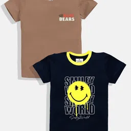 YK X Minute Mirth Boys Pack of 2 Printed Round Neck T-shirts-picture-23