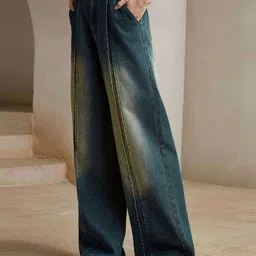 SZN Women Relaxed Fit High-Rise Heavy Fade Stretchable Jeans image 5