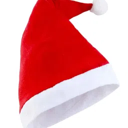 ecraftindia Red & White Christmas (Pack of 3) Santa Cap image 4
