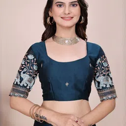 K 5 Fashion Embroidered Border Pure Chiffon Saree image 2