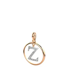 VALANOVA 14K Rose Gold Plated 0.29 Ct Lab Grown Diamond Alphabet Z Pendant image 4
