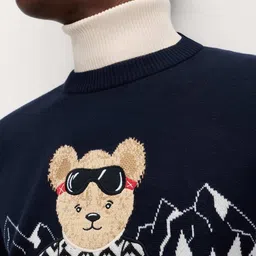 Marks & Spencer Men Printed Pullover with Embroidered Detail image 4