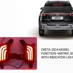 indmotive REAR BUMPER LIGHT REFLECTOR FOR CRETA 2024 (SET OF 2) Car Reflector Light image 4