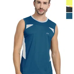 FTX Pack Of 4 Colourblocked Round Neck T-shirt-picture-28