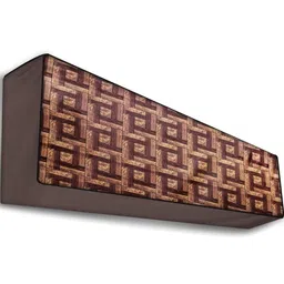 The Furnishing Tree Coffee Brown Printed Air Conditioner Cover image 4