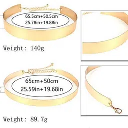 sunshopping Women Party Gold Metal Belt image 2