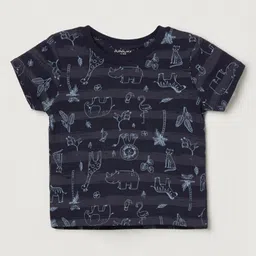 Juniors by Lifestyle Boys Conversational Printed Round Neck Cotton T-shirt-picture-43