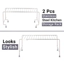Myntra Elegant Homes Silver-Toned 2 Pieces Regular Multi-Utility Organisers image 2