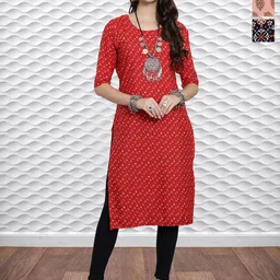 HERE&NOW Women Pack of 3 Ethnic Motifs Printed Kurta-picture-10