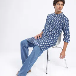 Anouk Rustic Ethnic Motifs Printed Pure Cotton Kurta image 3