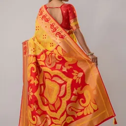 VARYAM Ethnic Motifs Woven Design Zari Banarasi Saree image 3