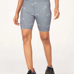 POOJARAN SAREE Women Printed High-Rise Yoga Sports Shorts-picture-30