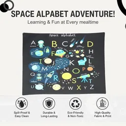 PRAKARTIK 2-Pcs Black & Blue Digital Printed Table Placemats image 2