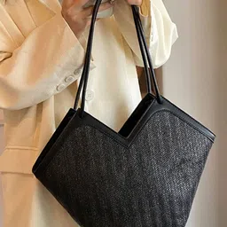 KPOP Textured Structured Tote Bag image 3