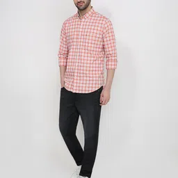 Raymond Men Comfort Regular Fit Checked Button-Down Collar Cotton Casual Shirt image 4