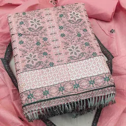 DIVASTRI Floral Embroidered Unstitched Dress Material-picture-40