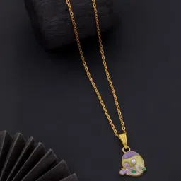 SZN Set Of 2 Gold-Plated Enamelled Pendant With Chain image 3