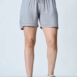 BAESD Women Striped Printed High-Rise Cotton Shorts-image-11