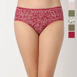 Juliet Pack Of 7 Printed Mid-Rise Stretchable Hipster Briefs 7036-M-picture-42