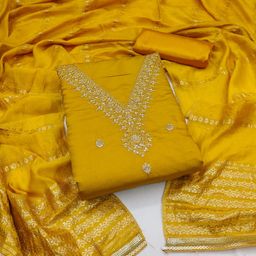 Rangtulika Ethnics Embroidered Unstitched Dress Material-picture-43