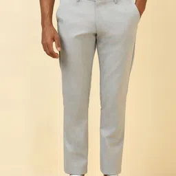 Allen Solly Men Slim Fit Mid-Rise Textured Regular Trousers-picture-38