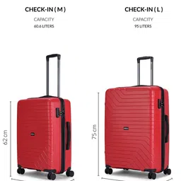 CARRIALL Set Of 2 Groove Hard-Sided Trolley Suitcase image 3