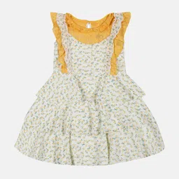 YOUNG BIRDS Girls Floral Printed Cotton Fit & Flare Dress-image-42