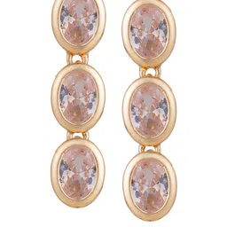 Nilu's Collection Rose Gold Plated American Diamond-Studded Jewellery Set image 3