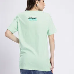 glitchez Chic Vibe Graphic Printed Oversized Longline T-shirt image 5