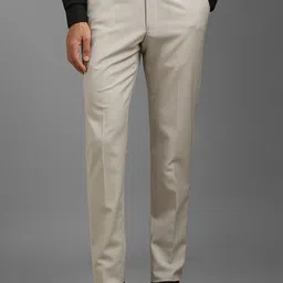 Louis Philippe Men Slim Fit Mid-Rise Formal Trousers-picture-27