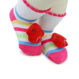 NESKA MODA Kids Patterned Anti-Skid Ankle Length Socks image 2