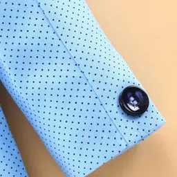 Robo Fry Full Sleeves Blazer Dots Print - Blue image 5