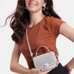 DressBerry Textured Structured Satchel-picture-23
