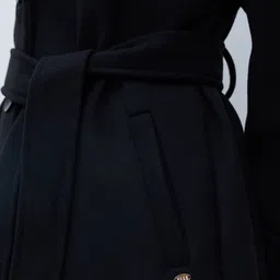ELLE Single-Breasted Notched Lapel Overcoat image 4