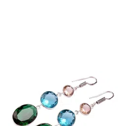 AAR Jewels Rhodium-Plated Brass Onyx Drop Earrings-image-95