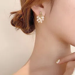 Celestique Teardrop Shaped Drop Earrings image 2