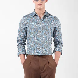 The Indian Garage Co Printed Cotton Slim Fit Shirt-picture-24