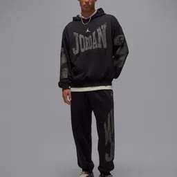 Nike Jordan Brooklyn Men Printed Collegiate Hooded Pullover Sweatshirts image 4