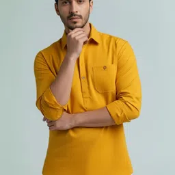 LENIA Men Solid Short Kurta-picture-26