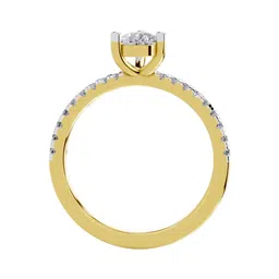 Sparkles 14KT Gold 0.97 Ct Lab Grown Pear Shape Diamond Ring - 2.38 g image 3