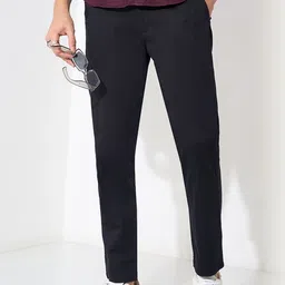 Peregrine by Pantaloons Men Solid Slim Fit Mid-Rise Chinos Trousers-picture-43